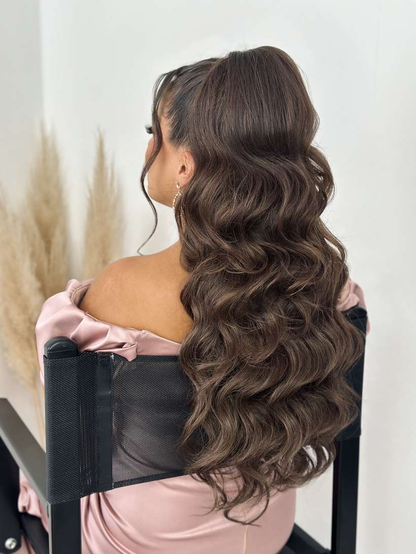 Brautstyling mit Schleier