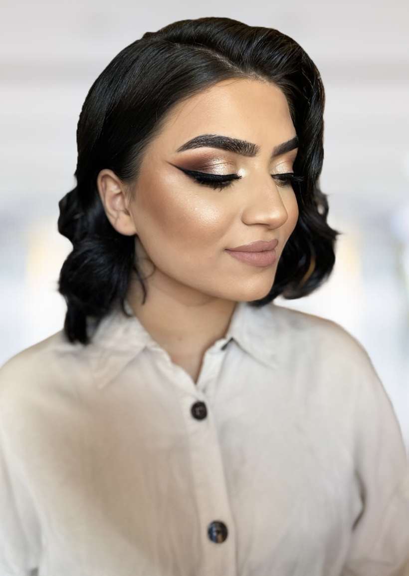 Glam Make-up mit Cut Crease